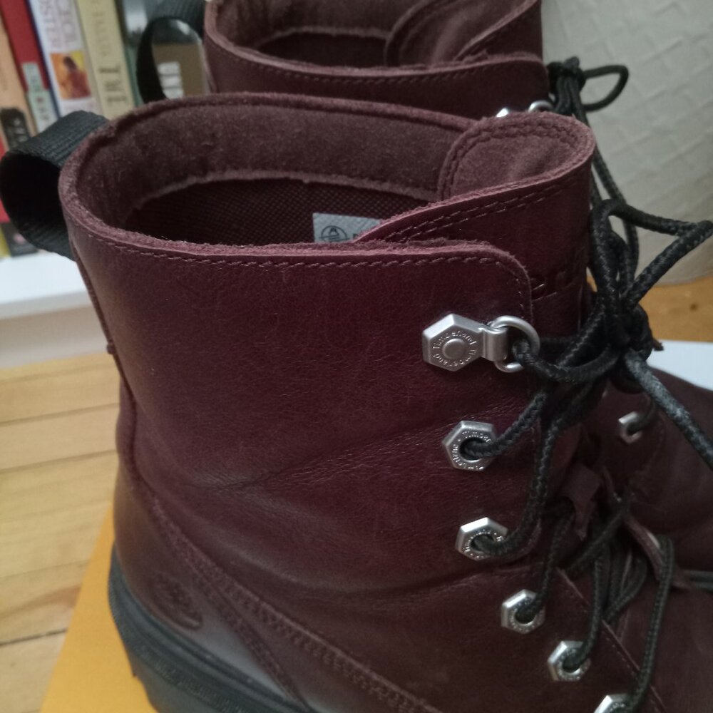 Red Timberland Combat Boots - Picture 6 of 8